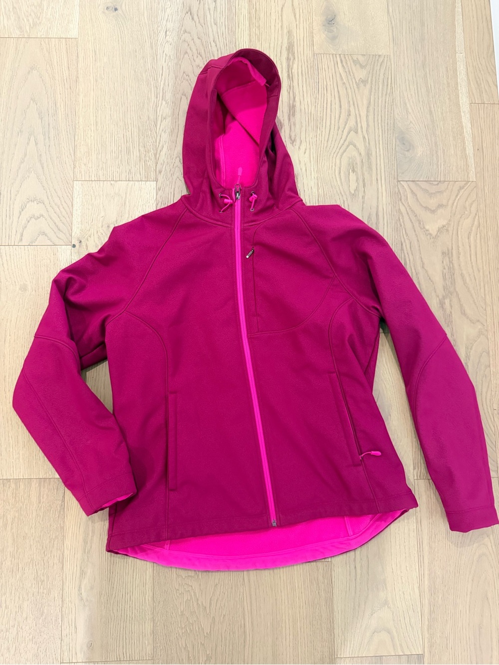Fuchsia Pink Hooded Jacket by Kirkland